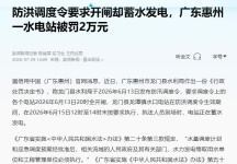 与防洪调度令对着干一水电站被罚了2万