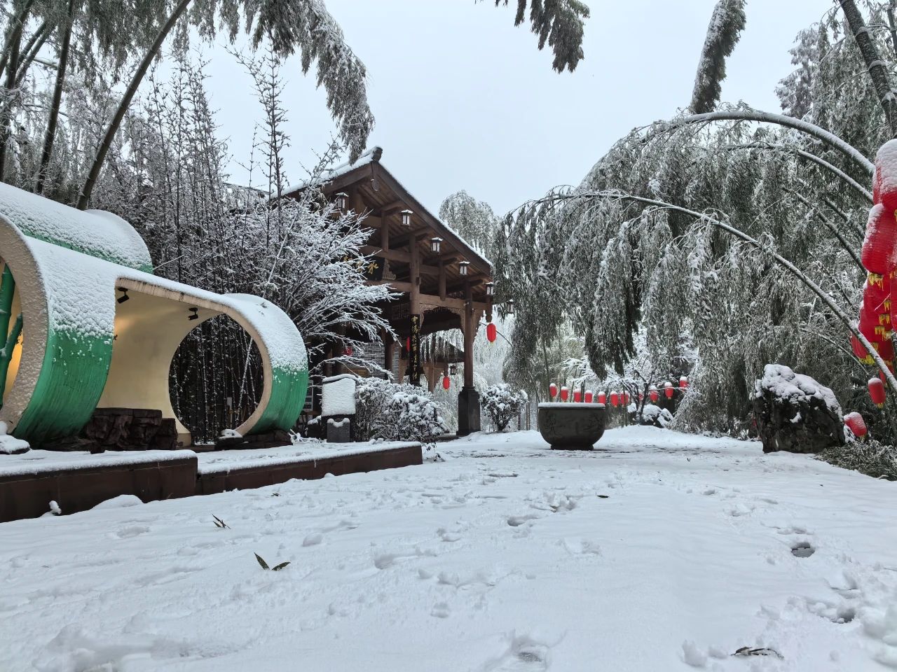 正在下！绝对不能错过的蜀南竹海初雪！-8.jpg
