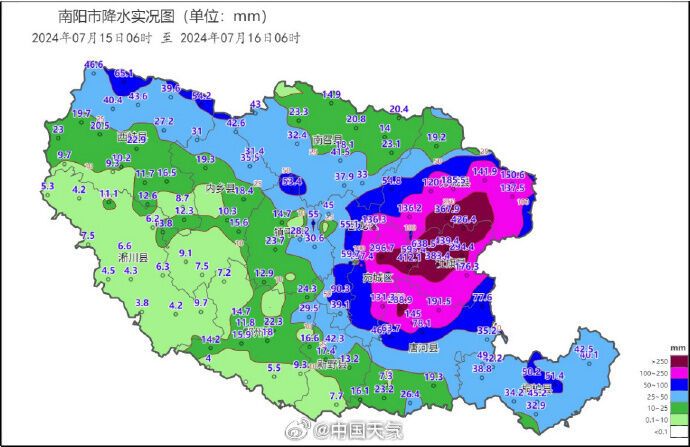 河南南阳遭遇极端暴雨 一地24小时雨量超600毫米-1.jpg