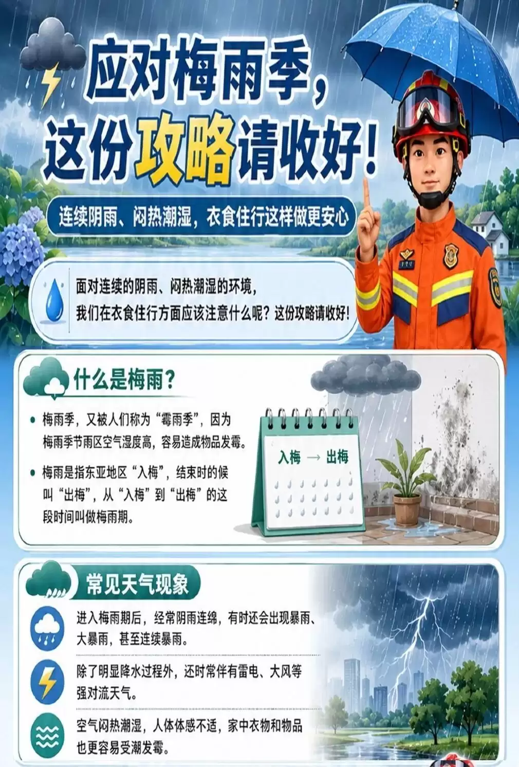 应对梅雨季，这份攻略请收好！
New